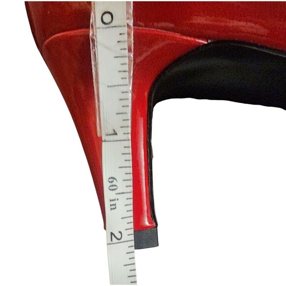 Easy Street Pointe Dress Pumps Slip-On Pumps Mid Heel Red Patent 30-147S Size 8M - Picture 5 of 8